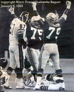 Norm Evans Seahawk Report, January 6, 1983, Photos by Rich Baker and Corky Trewin