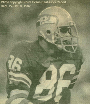 Photo from Norm Evans' Seahawks Report, 1982