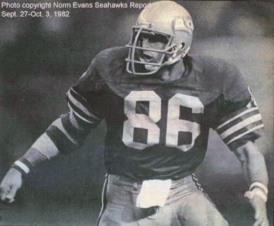 Photo from Norm Evans' Seahawks Report, 1982