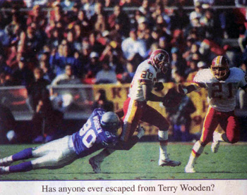 Tery Wooden, Seattle Seahawks, scanned from Inside the Seahawks